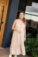 Cargar imagen en el visor de la galería, Vestido Vida Beige | Vestidos de maternidad