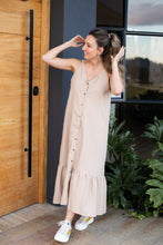 Cargar imagen en el visor de la galería, Vestido Vida Beige | Vestidos de maternidad