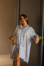 Cargar imagen en el visor de la galería, Pijama Serena Azul | Pijama de maternidad