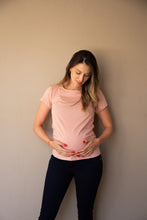 Cargar imagen en el visor de la galería, T-shirt Básica manga corta palo de rosa | Ropa de maternidad