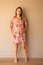 Cargar imagen en el visor de la galería, Pijama Ninfa Rosa Flores | Pijama de maternidad