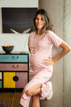 Cargar imagen en el visor de la galería, Vestido Lucy Rayas Rosa Pastel | Vestidos de maternidad