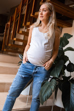 Cargar imagen en el visor de la galería, Jean Boyfriend Claro | Jeans de maternidad