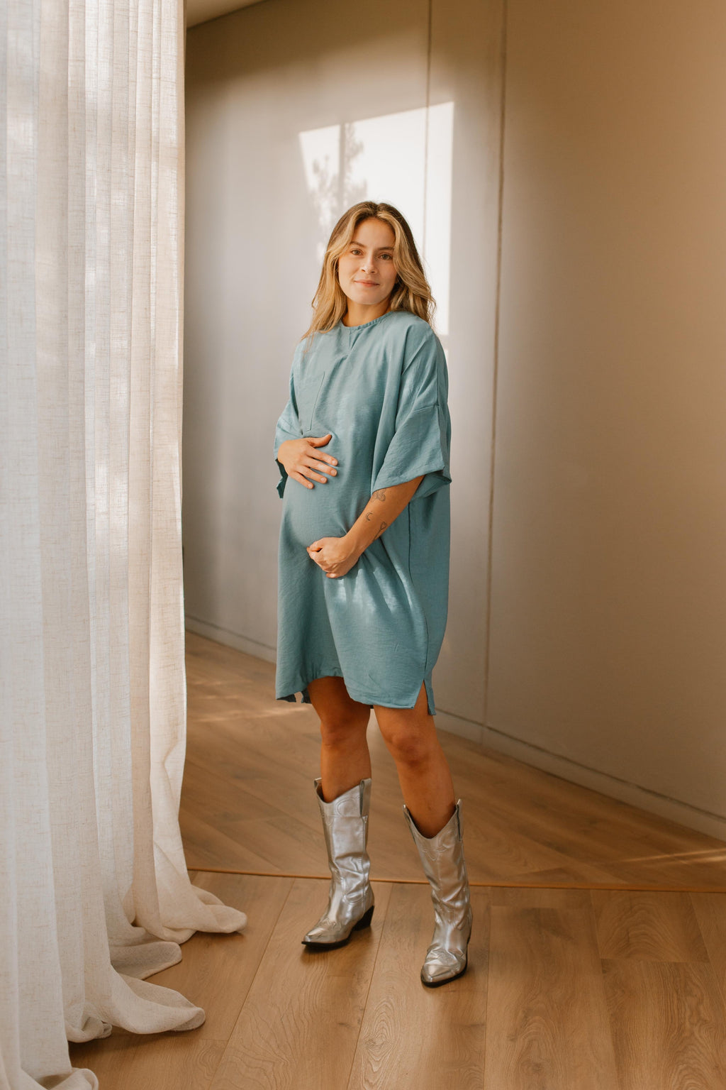 Vestido Aura Azul | Vestidos de maternidad