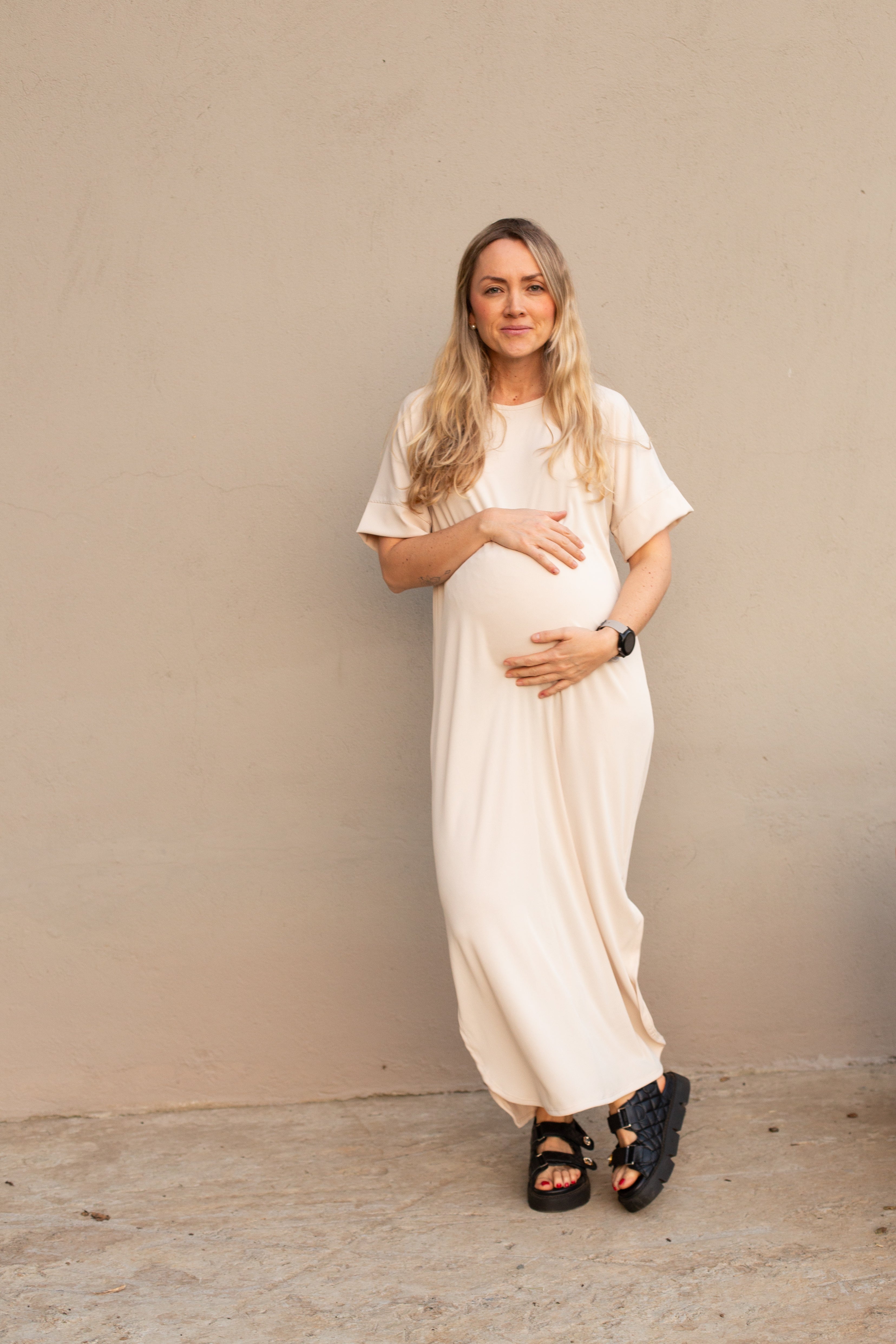 Vestido Lucy Crema | Vestidos de maternidad