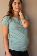 T-shirt Básica manga corta Verde | Ropa de maternidad