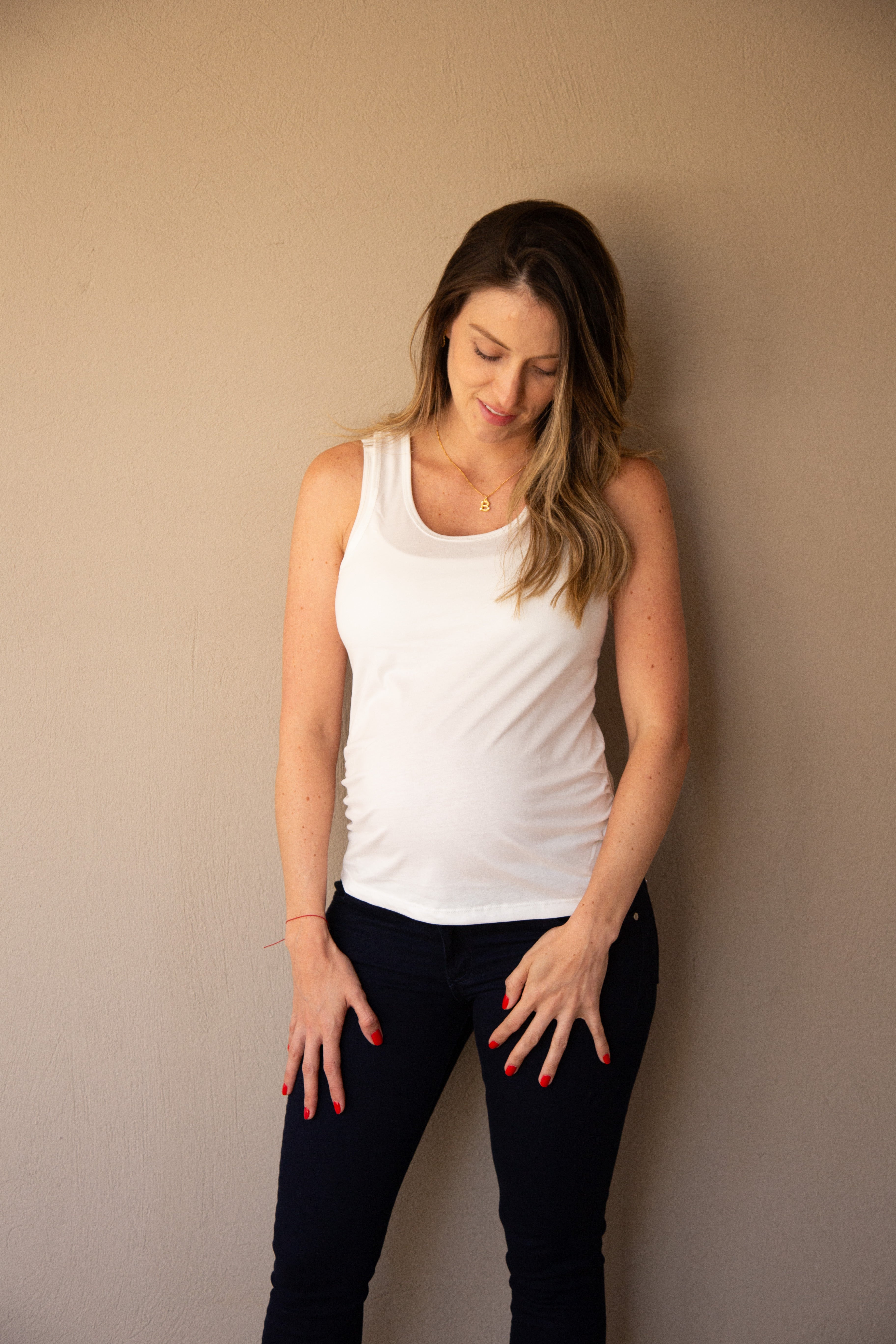 T-shirt Básica manga sisa Blanca | Ropa de maternidad