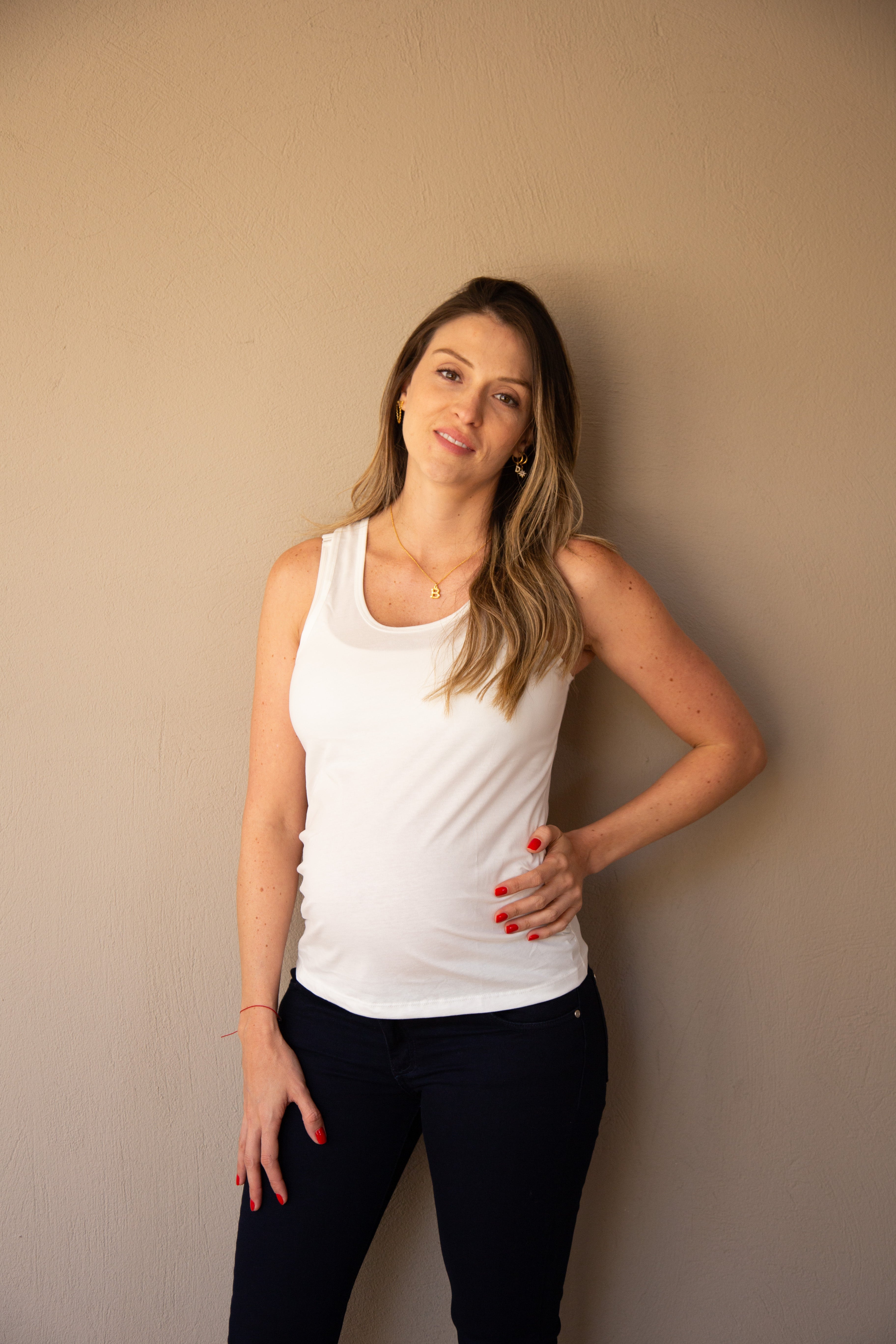 T-shirt Básica manga sisa Blanca | Ropa de maternidad