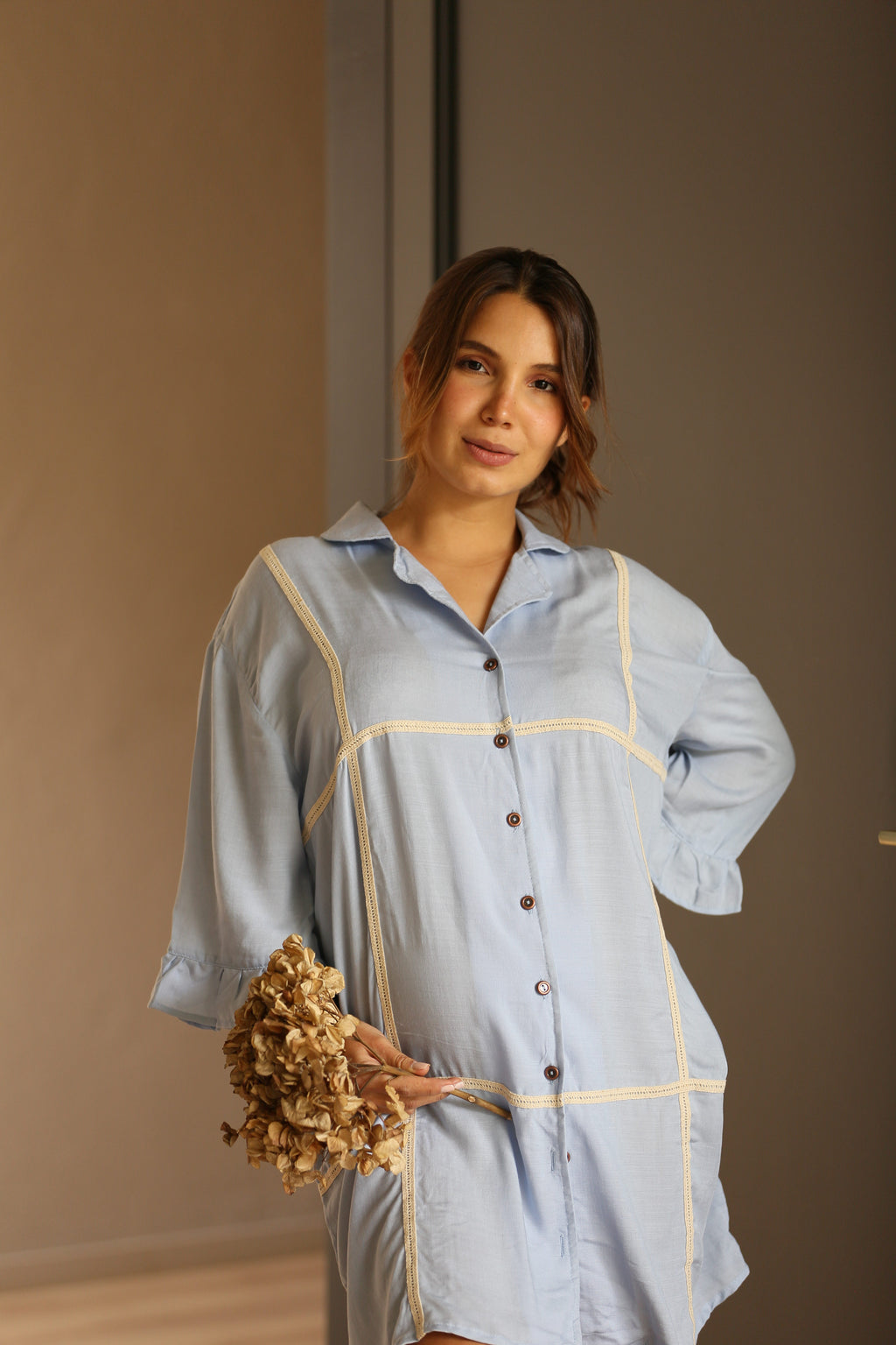 Pijama Serena Azul | Pijama de maternidad