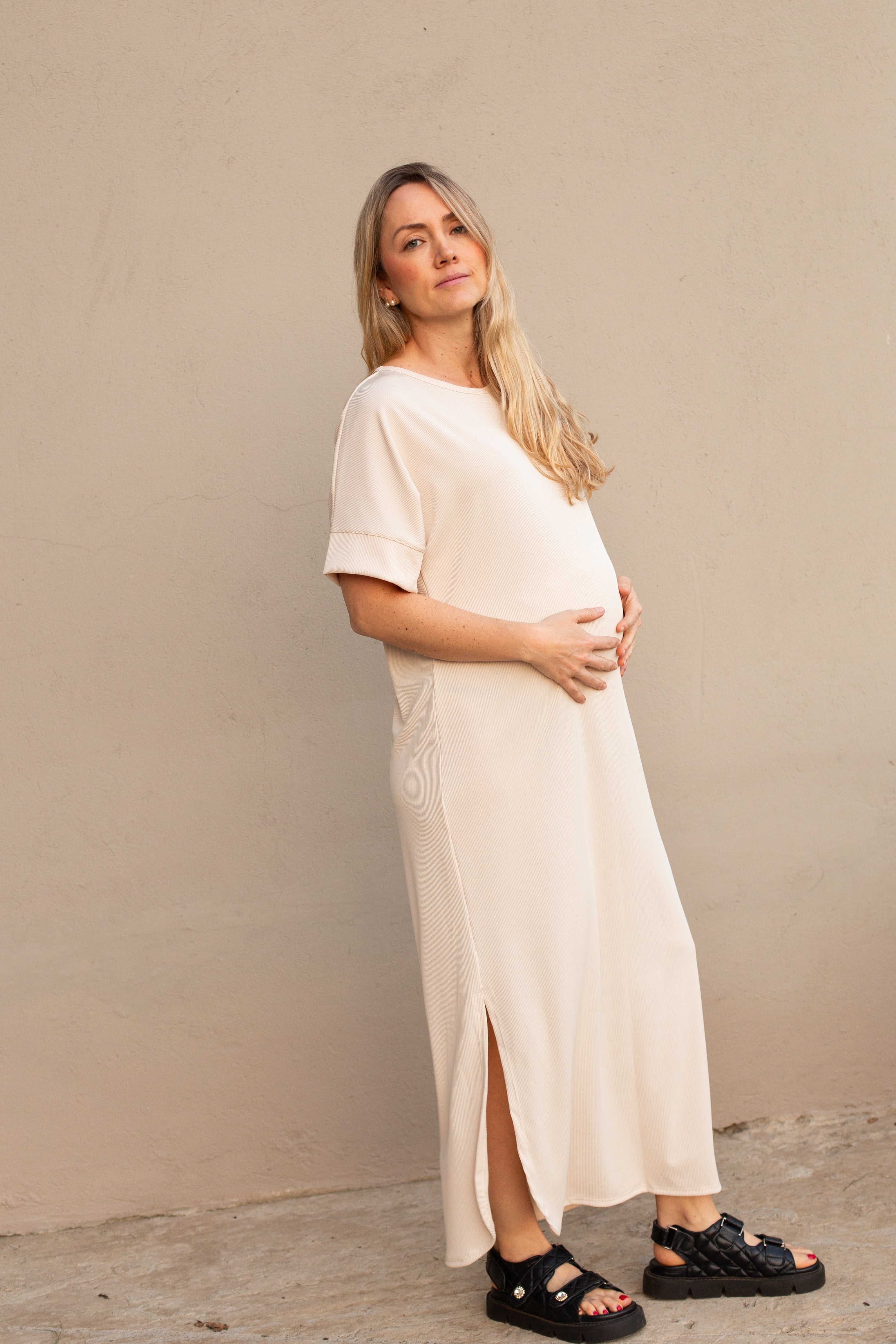 Vestido Lucy Crema | Vestidos de maternidad