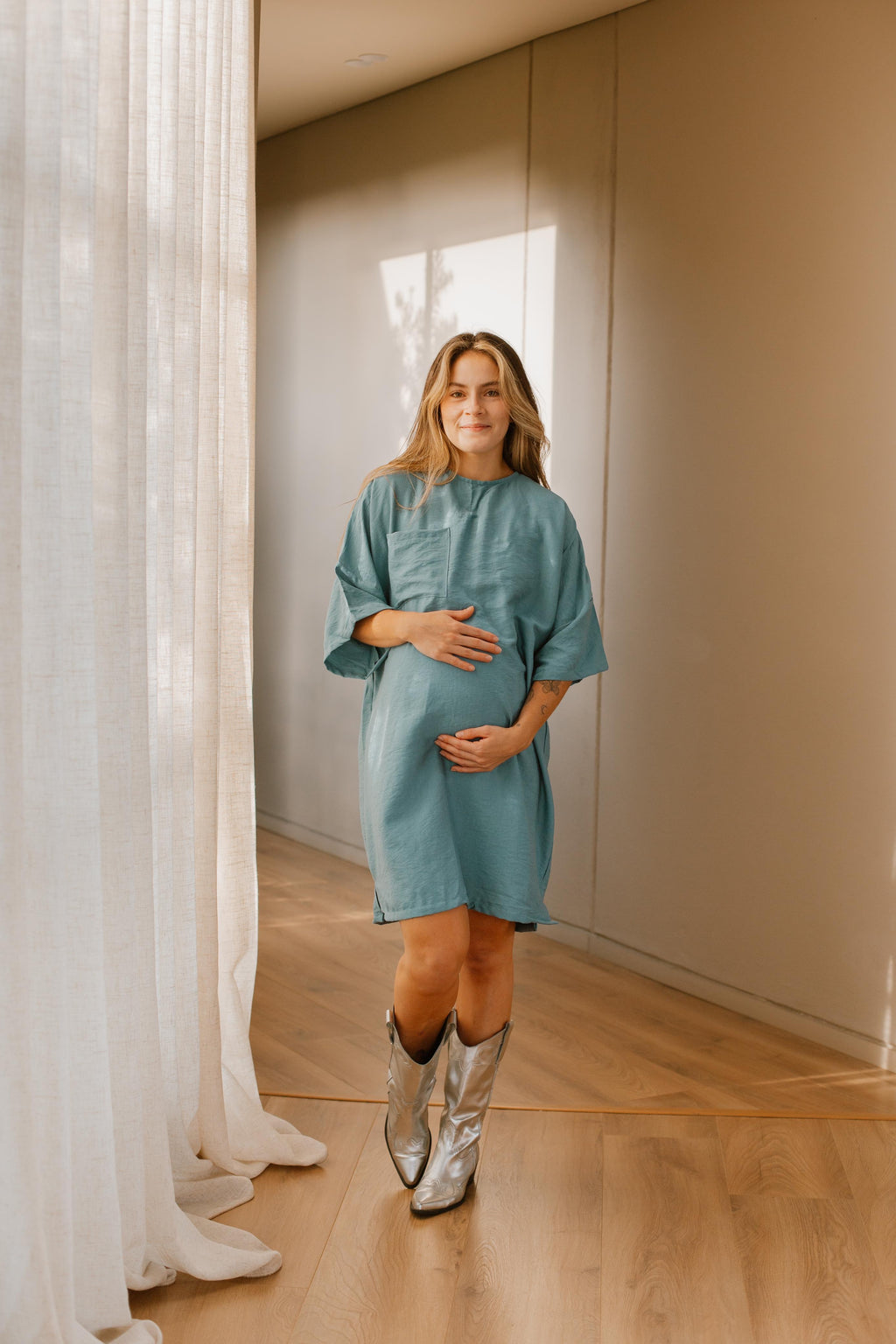 Vestido Aura Azul | Vestidos de maternidad