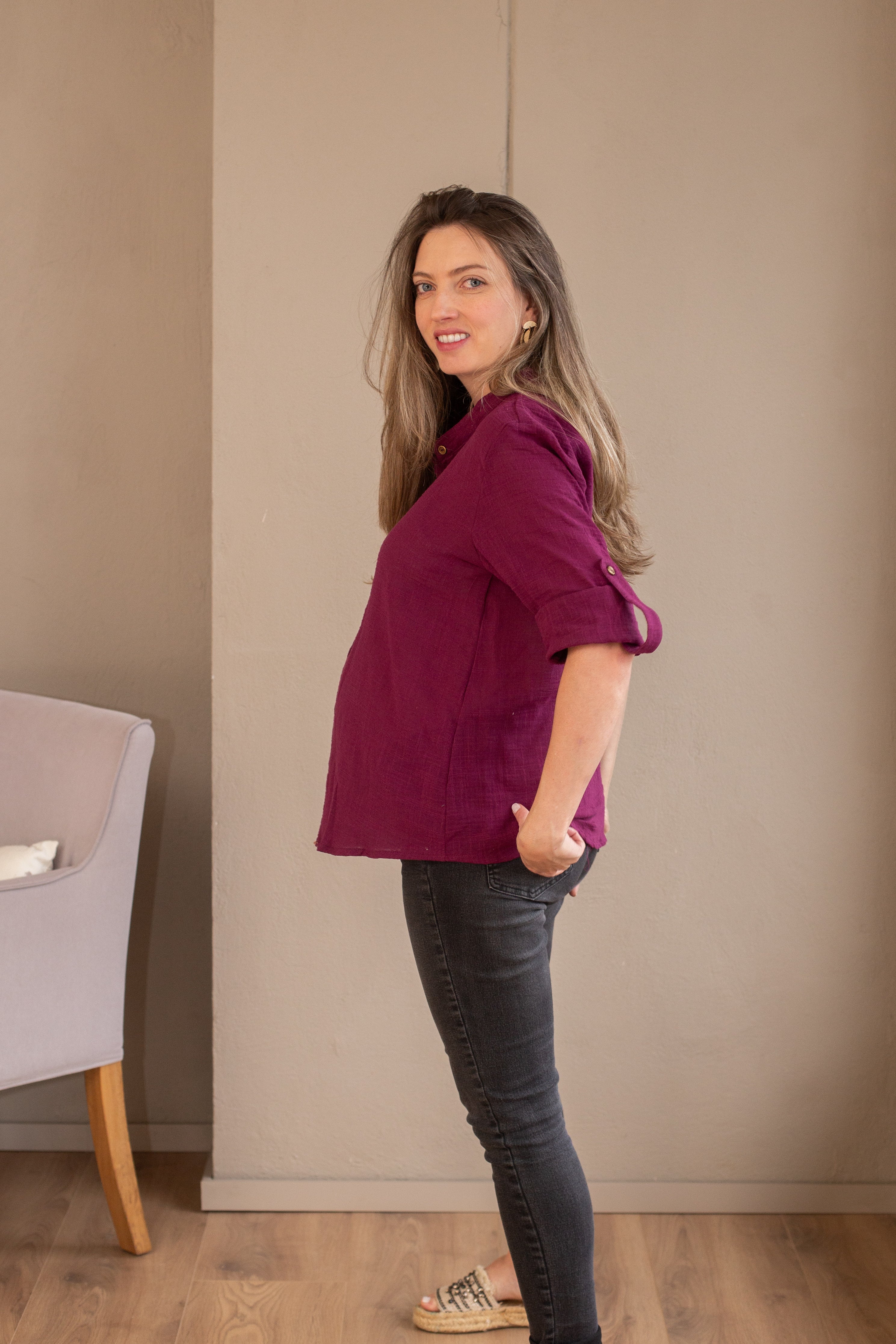 Blusa Pura Uva | Ropa de maternidad
