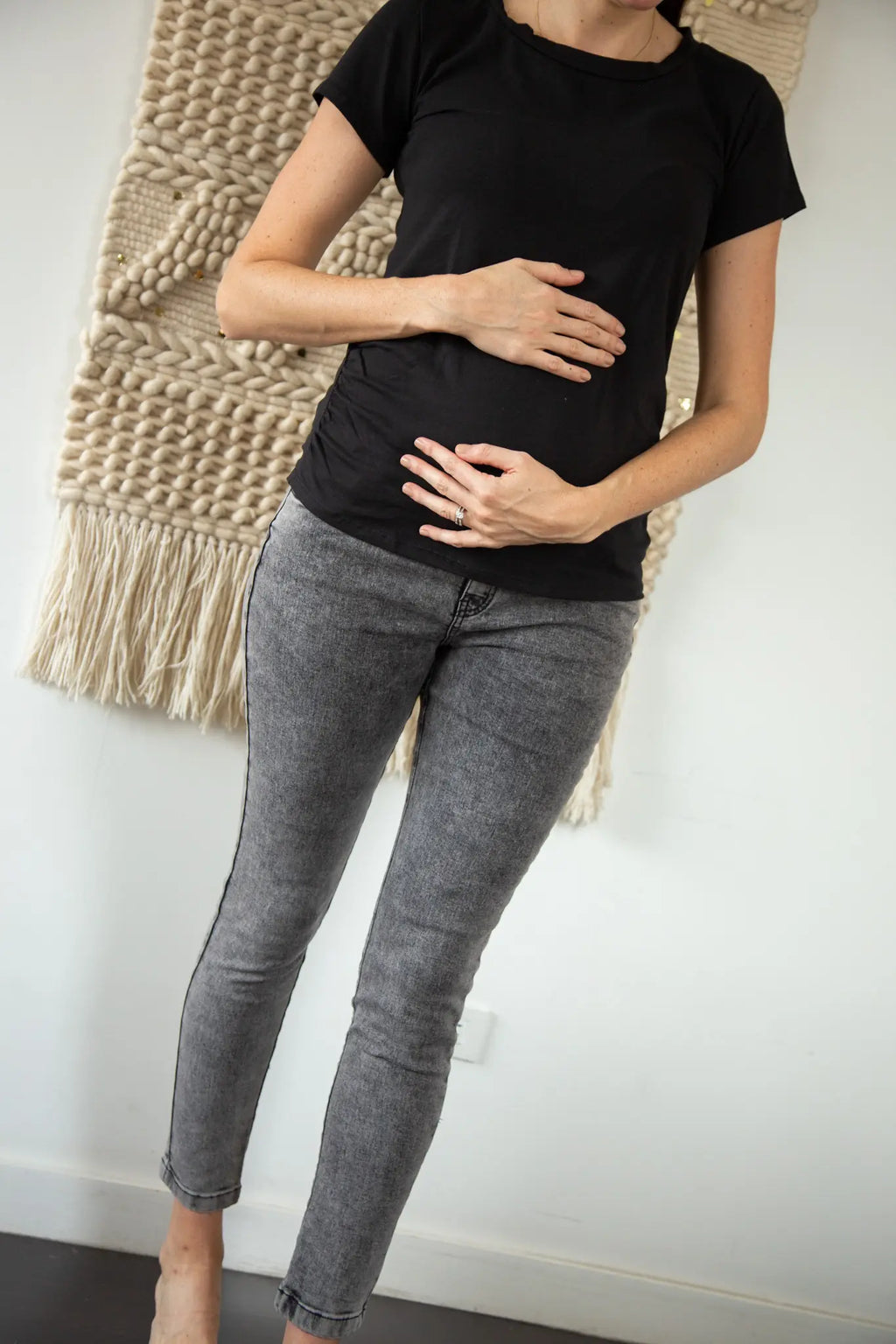 T-shirt Básica manga corta negra | Ropa de maternidad