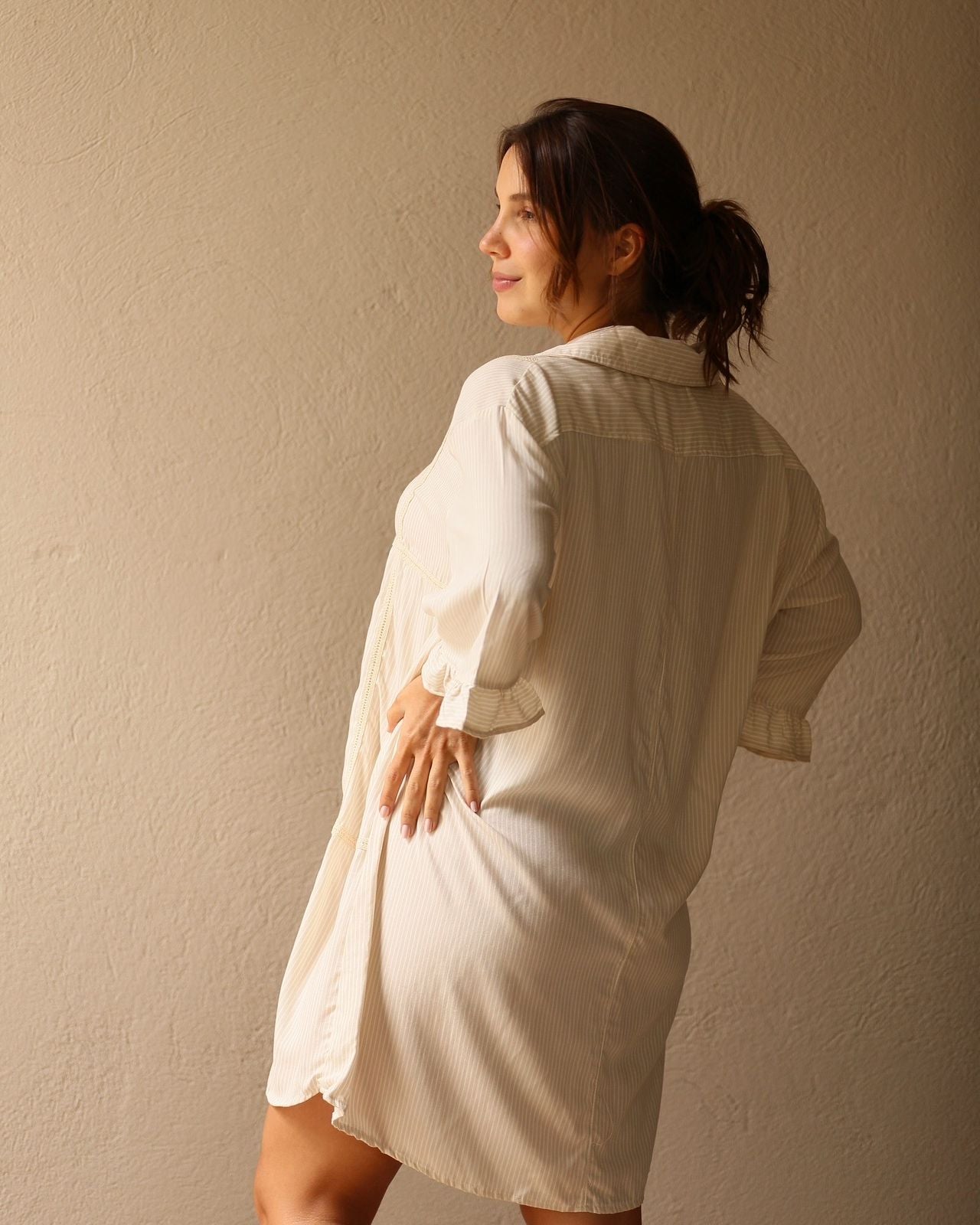 Pijama Serena Beige | Pijama de maternidad