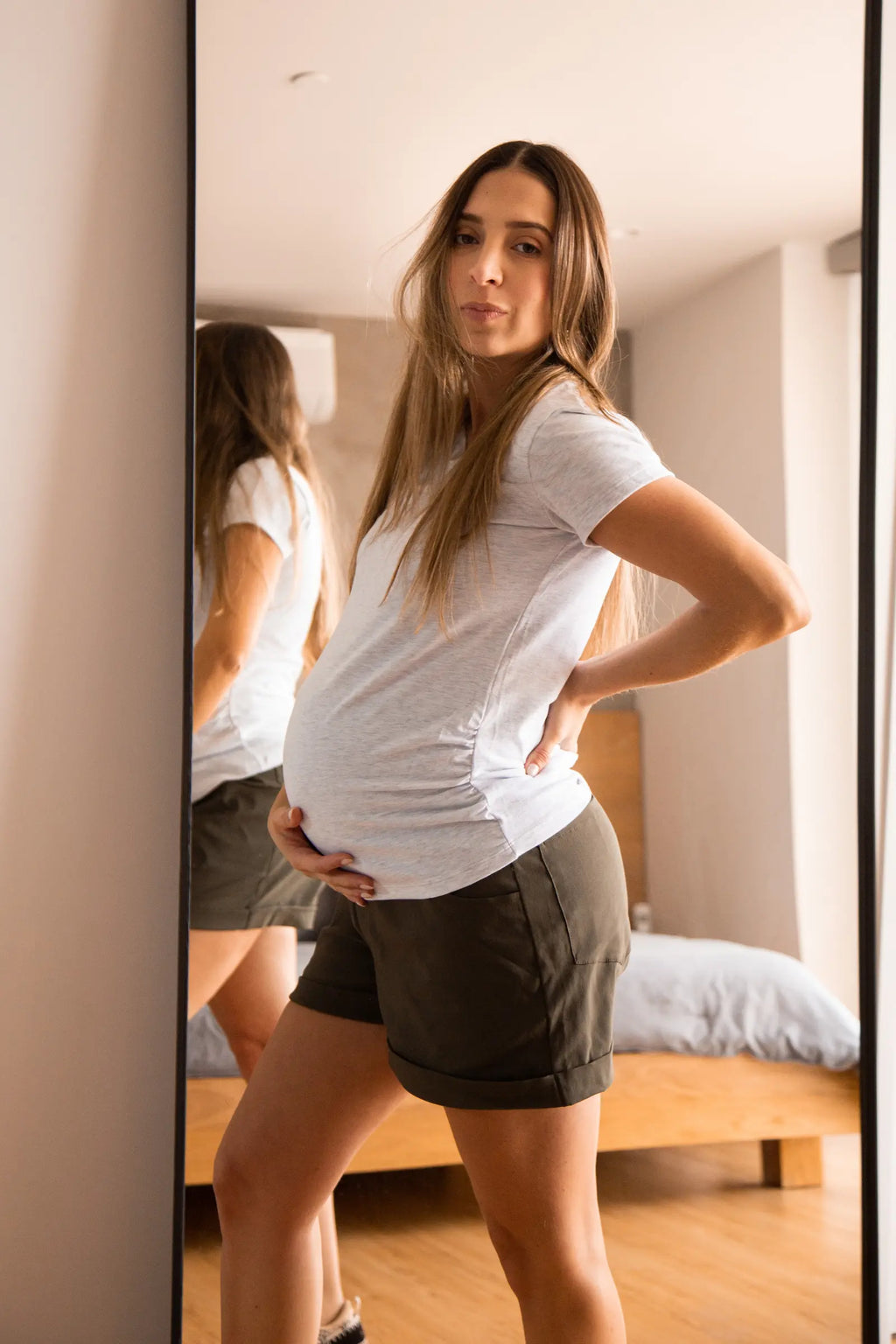 Short Maca Verde | Ropa de maternidad