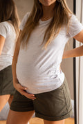 T-shirt Básica manga corta gris | Ropa de maternidad