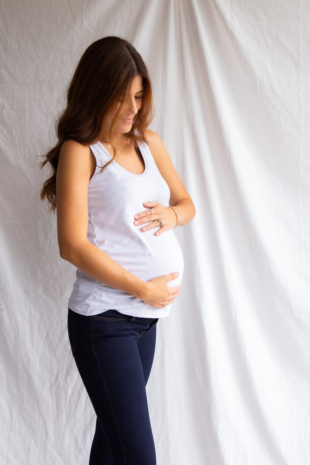 T-shirt Básica manga sisa gris | Ropa de maternidad
