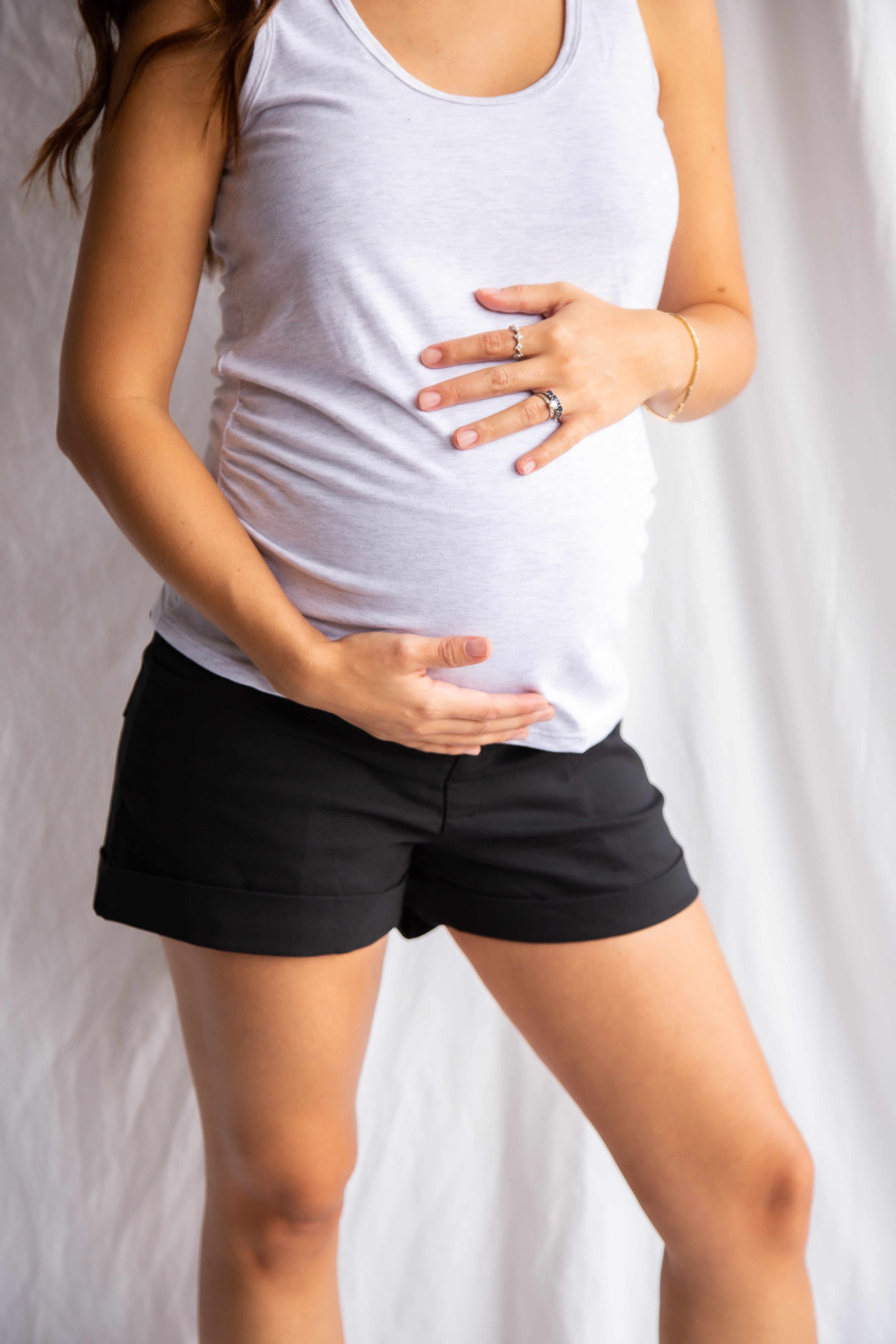 T-shirt Básica manga sisa gris | Ropa de maternidad