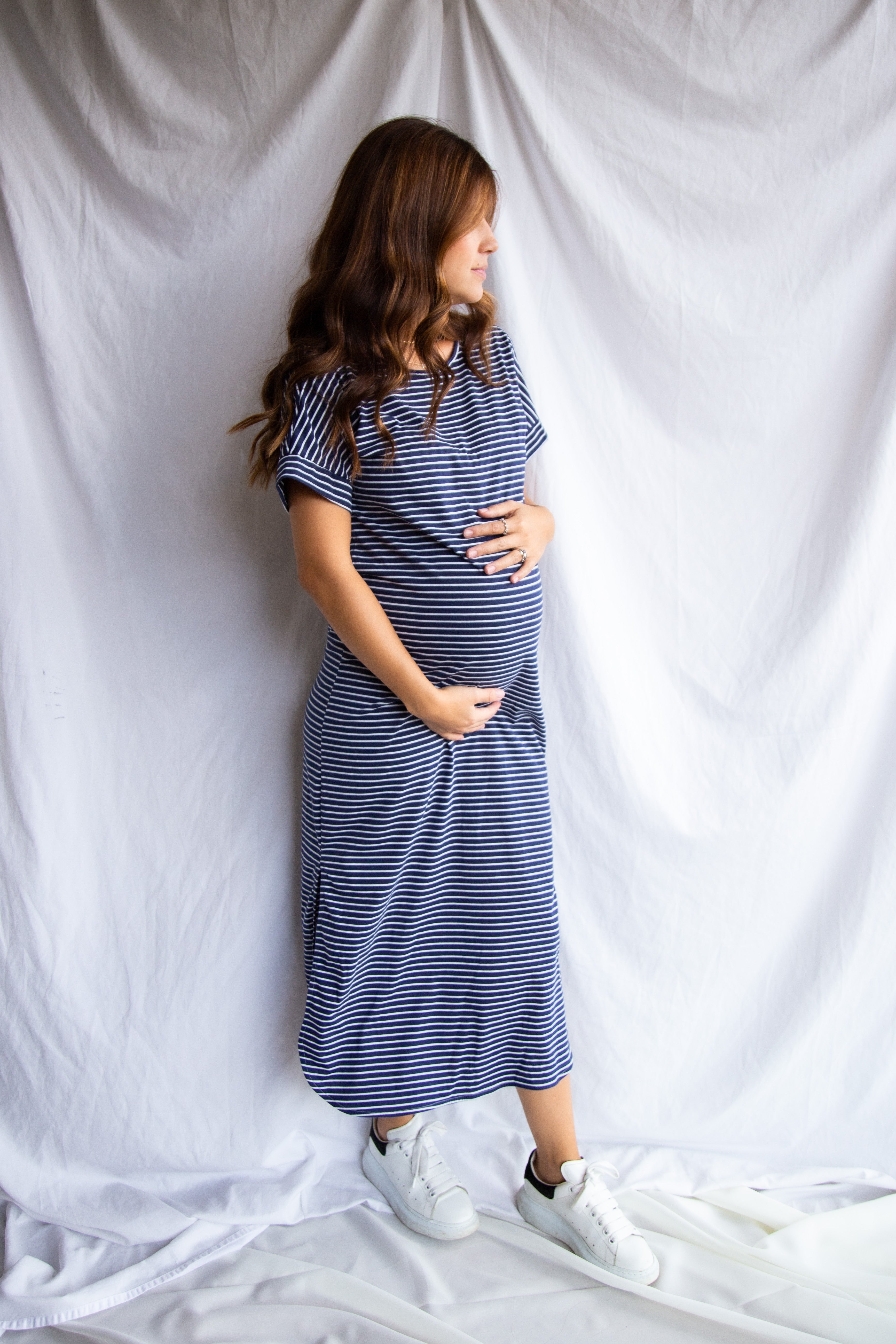 Vestido Lucy rayas azul | Vestidos de maternidad