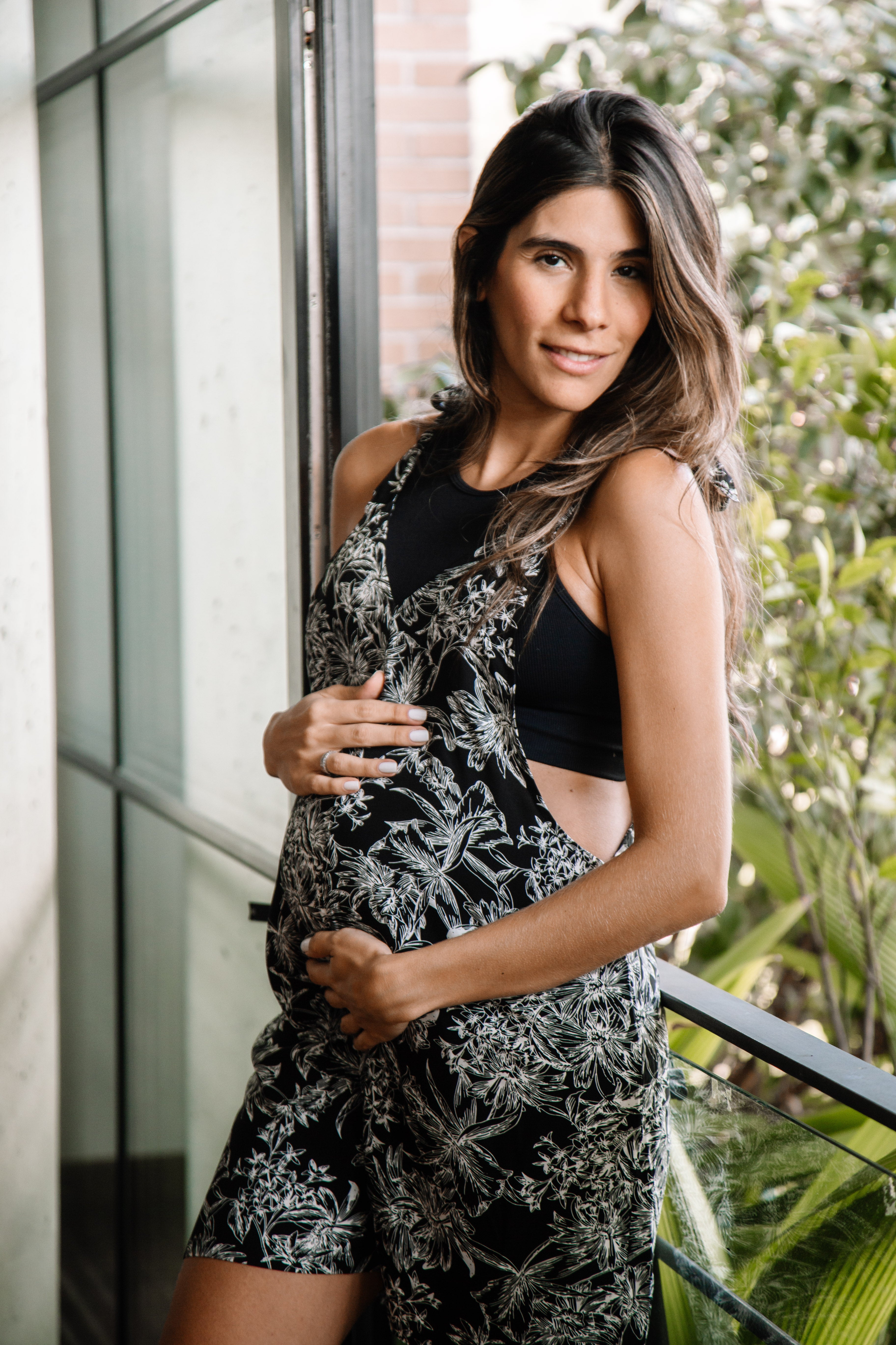 Jumper Hana Flores blanco y negro | Ropa de maternidad